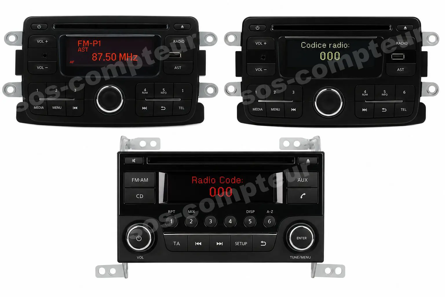 Réparation Ecran LCD Radio Dacia | Nissan | Renault | Mercedes Citan